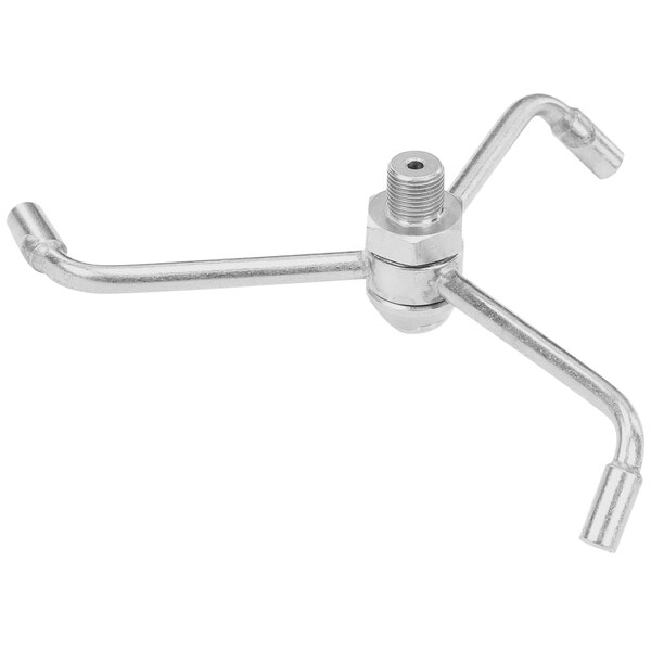 A silver metal Blodgett wash arm complete with a screw.