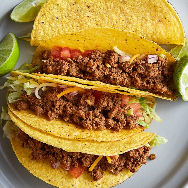 a taco with meat and vegetables