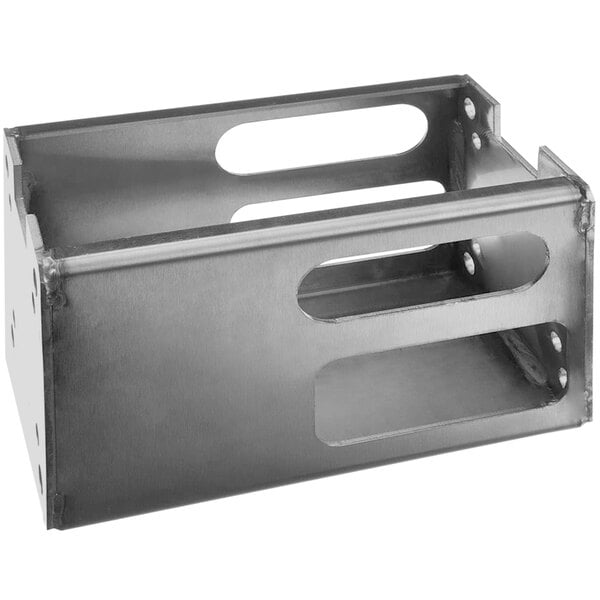 A metal frame with holes.