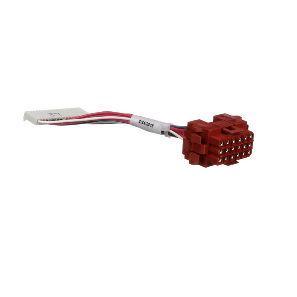 A red and white Groen control board harness cable with a connector.
