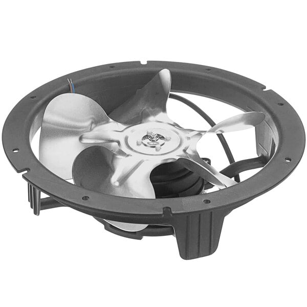 A Master-Bilt fan assembly with a metal fan blade.