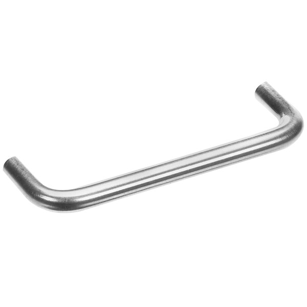 A silver metal Berkel handle on a white background.