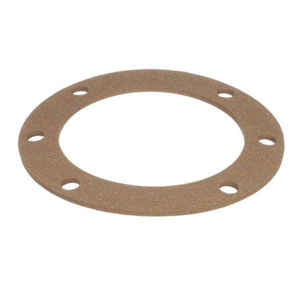 A white Hobart gasket with holes in a brown circle.