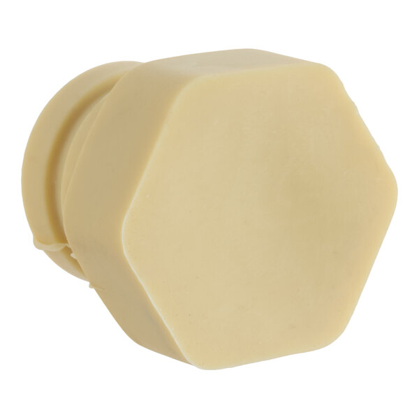 A beige, hexagonal wash arm plug for Hobart dishwashers.
