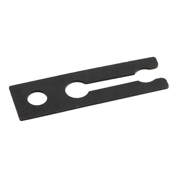 A black metal Vulcan Pilot Clip with two holes.