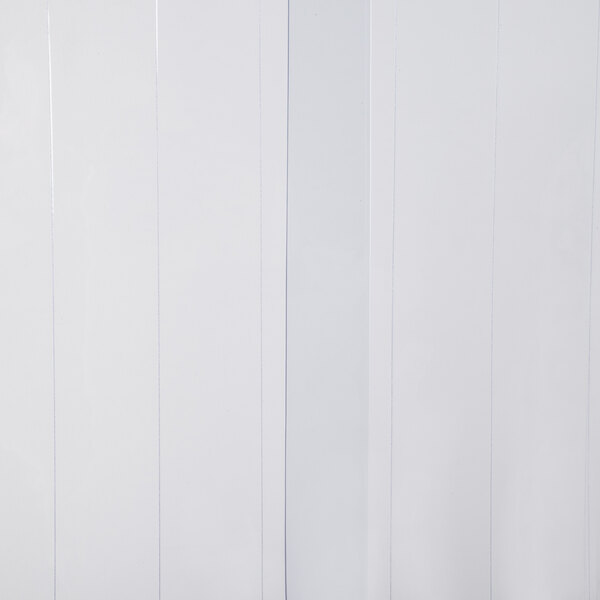 A white rectangular Curtron replacement door strip with black lines on it.