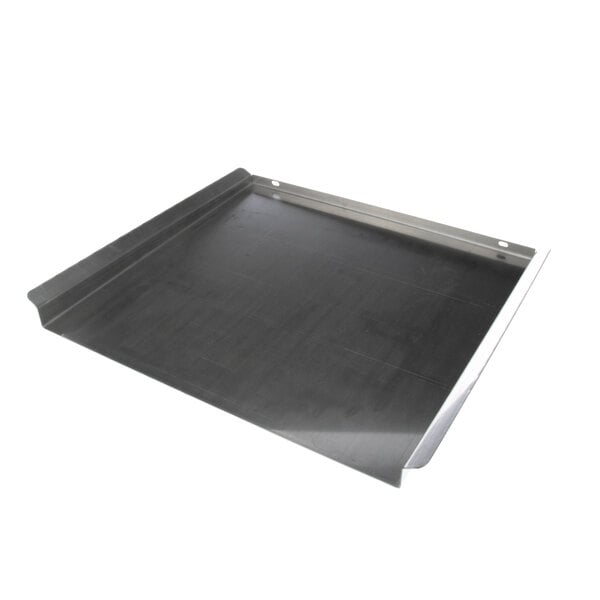 A stainless steel Imperial metal drip tray with holes.