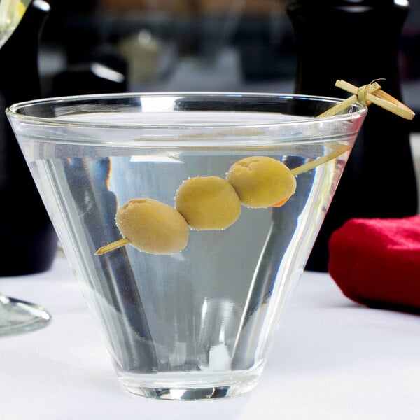 Stemless Clear Cocktail Martini Glass