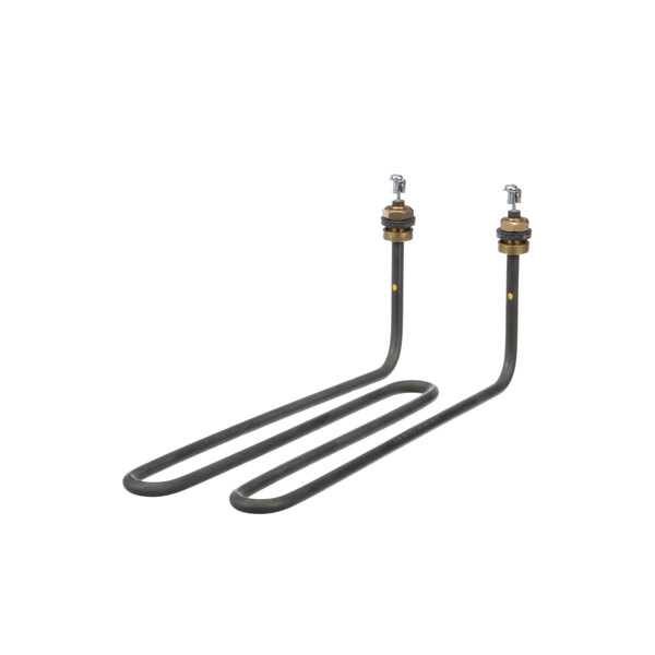 Two black metal Federal Industries pan heaters with a screw.