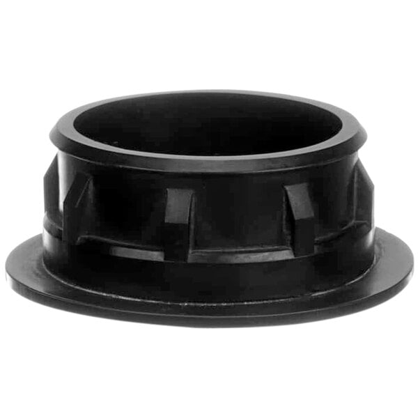 A black circular Lancer shaft seal with holes.