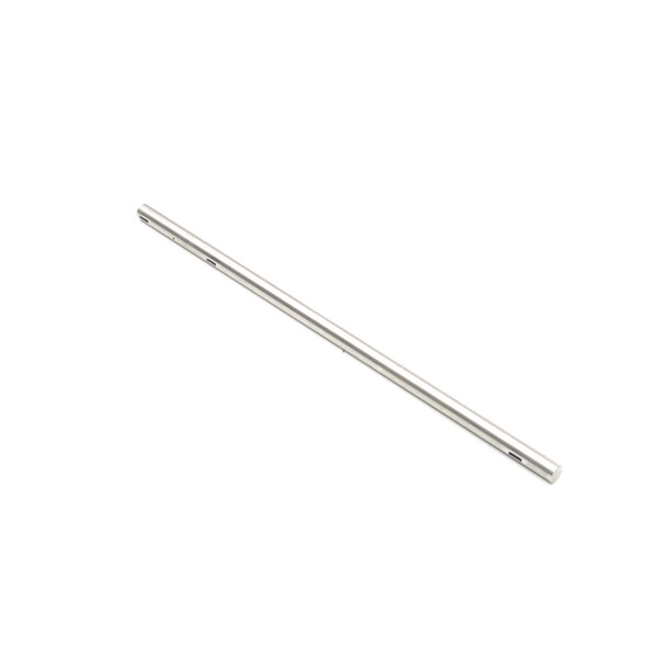 A silver metal rod on a white background.