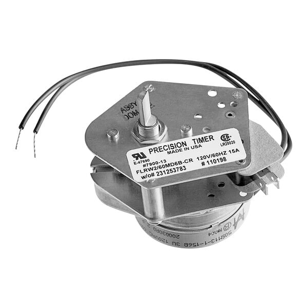 A Cleveland Mtr Driven Timer with wires attached.