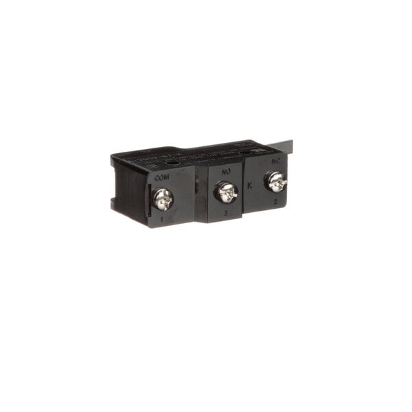 A black rectangular Imperial door switch with silver screws and three wires.