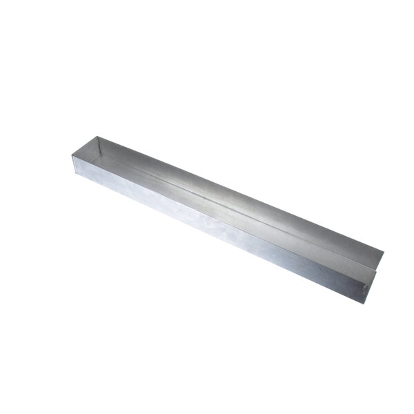 A long rectangular metal grease drawer tray.