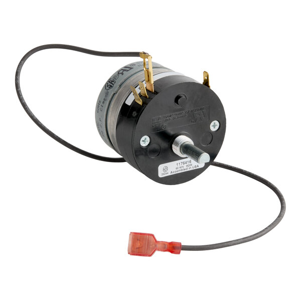A cylindrical Southbend 1176416 timer with attached wires and a protruding adjustment shaft.