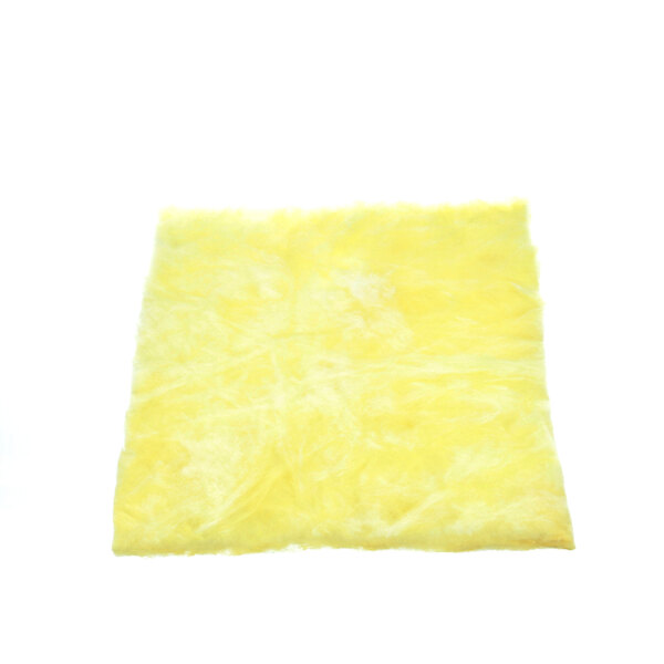 A yellow foam pad with white edges.