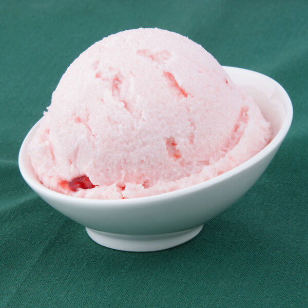 a close up of a pink ice cream