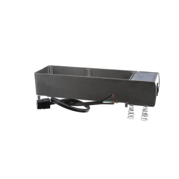 A black Carter-Hoffmann evaporation condensation pan with wires and springs.