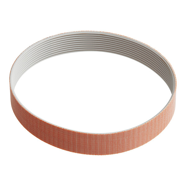 A ribbed Berkel belt with a white stripe.