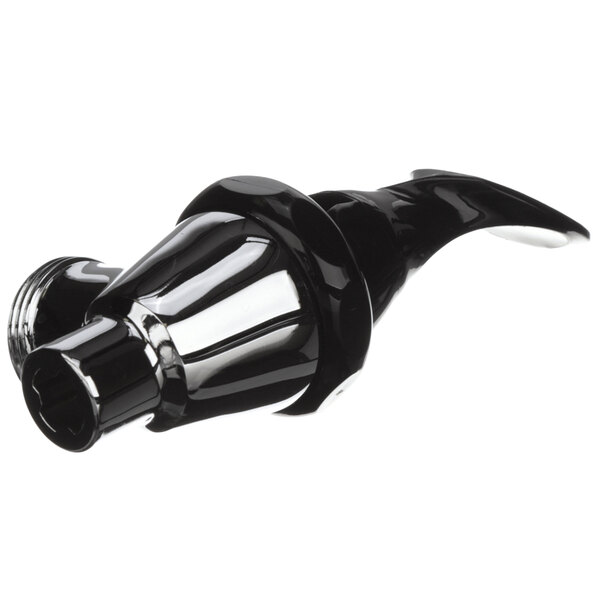 A black and silver Wilbur Curtis S-Faucet with a spiral handle.