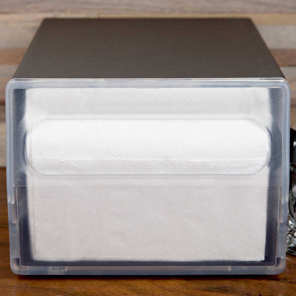 a paper towels in a plastic box