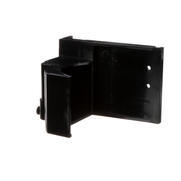 A black plastic bracket for a Hoshizaki pump motor on a white background.