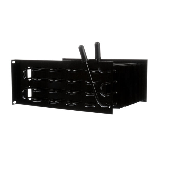 A black metal Norlake condenser with black handles.