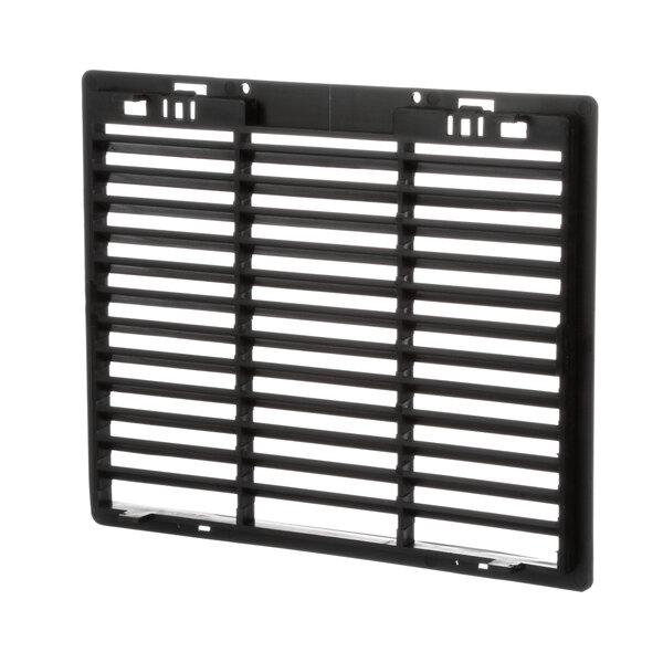A black plastic vent cover with holes.