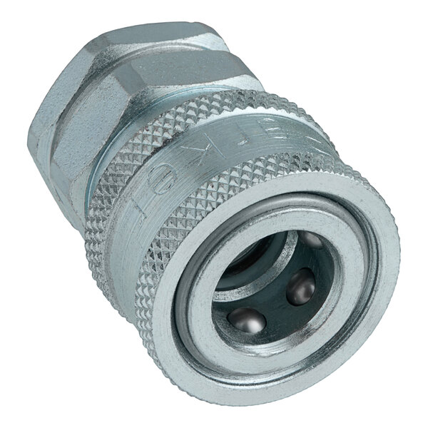 A Frymaster Snaptite Quick Disconnect with a metal nut.