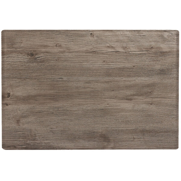 Grosfillex 99851576 X1 32 X 48 Aged Oak Outdoor Molded Melamine Grosfillex 99851576 X1 32 X 48 Aged Oak Outdoor Molded Melamine Table Top