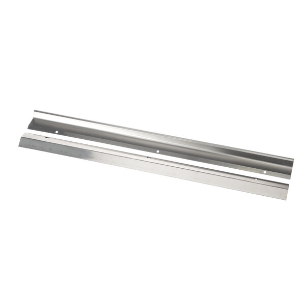 A Vulcan stainless steel door seal set with two long strips.