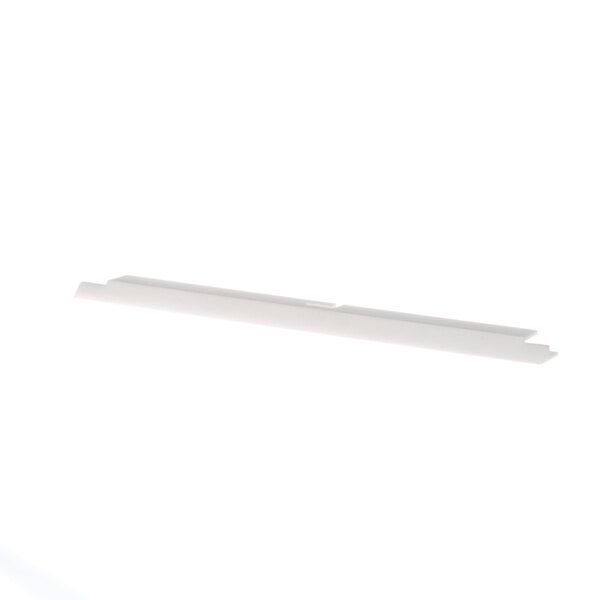 A white plastic strip on a white background.