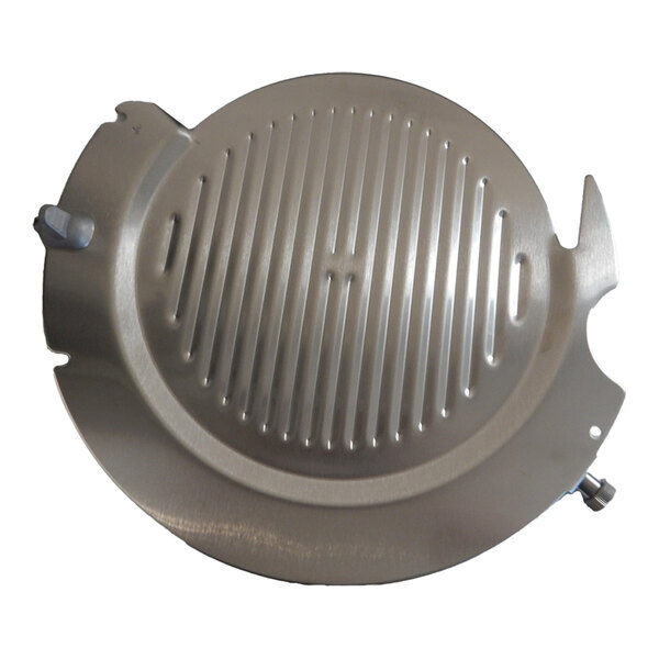 A metal 13-inch knife cover assembly for a Globe slicer.
