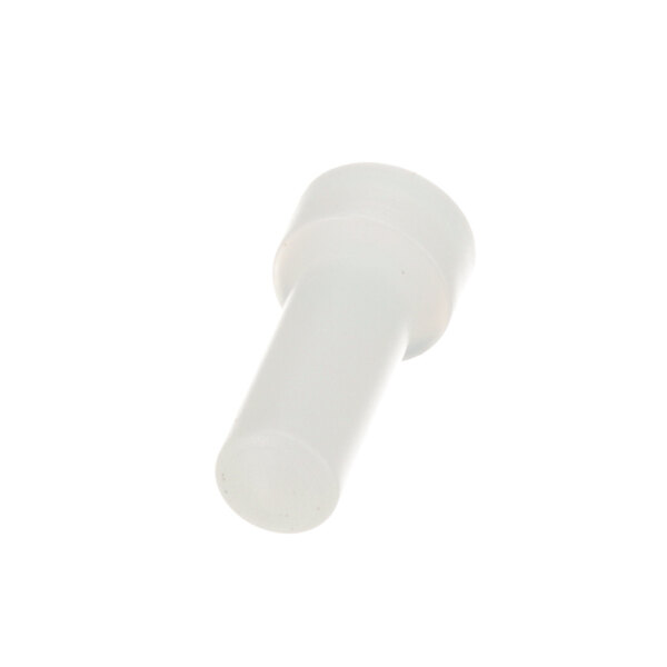 A white plastic tube on a white background.