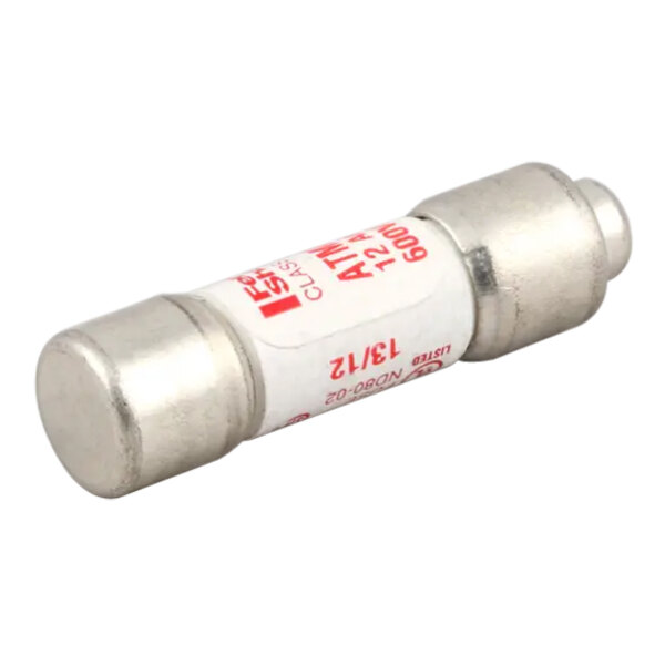 A close-up of a TurboChef fuse with red text on a white tube.