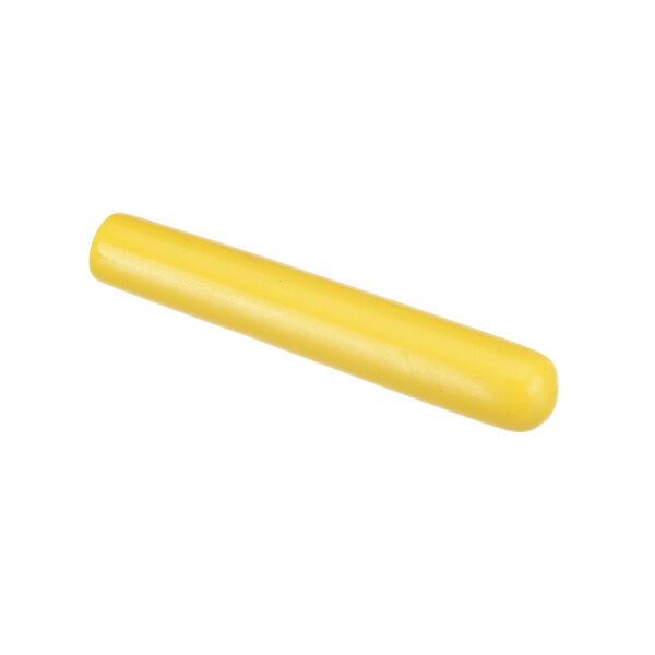 A yellow vinyl cap for a Frymaster fryer tube.