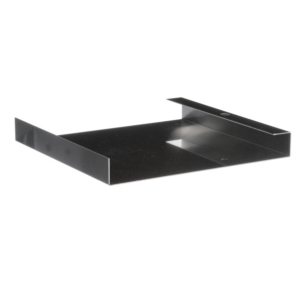 A black and silver rectangular baffle for a True Refrigeration evaporator.