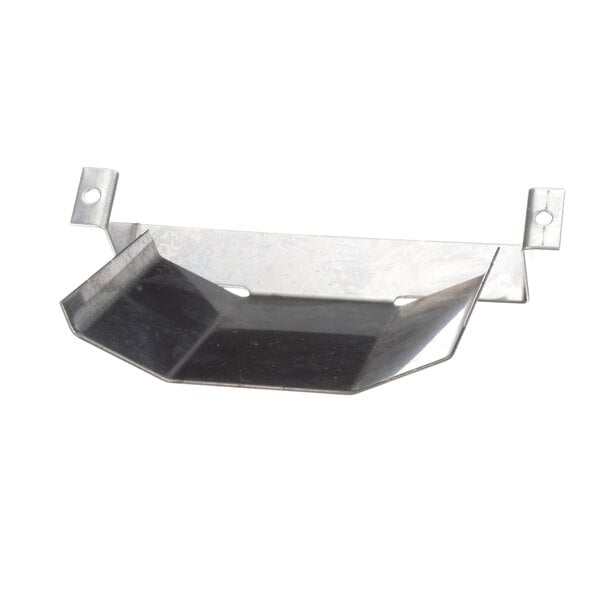 A metal bracket with two holes.
