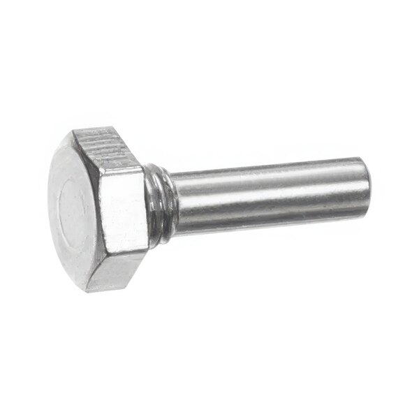 A stainless steel hex head pin for a Perlick door hinge.