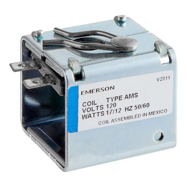 A small metal box with the words "Valve Coil" on a white label.
