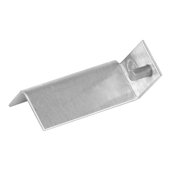 A metal bracket with a screw on it that is part of a Imperial Lower Door Hanger.