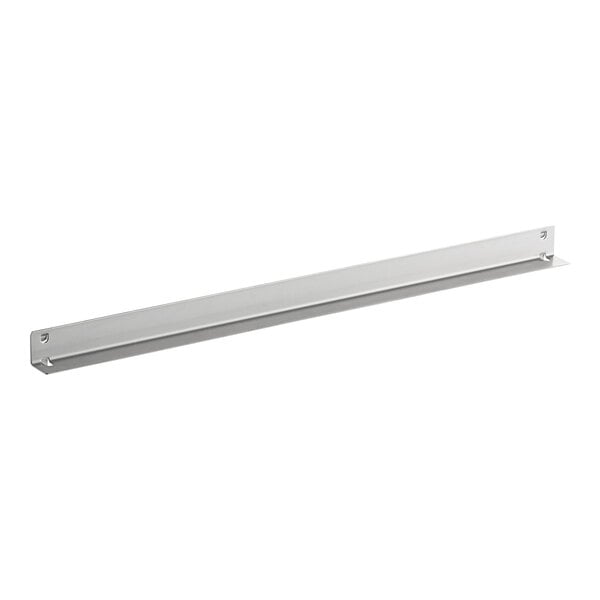 A stainless steel Traulsen tray slide with a long handle.