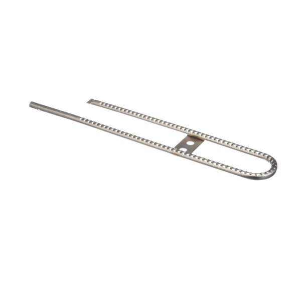 A metal piece with two holes on it.