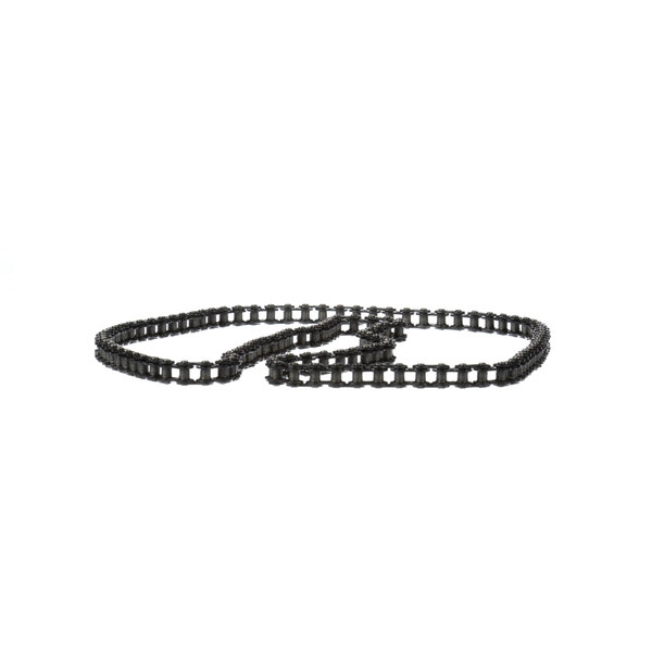 A black Frymaster chain with a silver clasp on a white background.