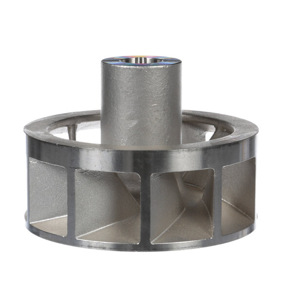 A metal Power Soak impeller with a circular hole.