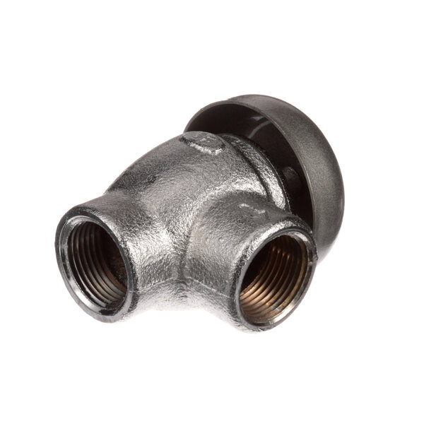 A close-up of a Blakeslee 5913 metal pipe fitting.