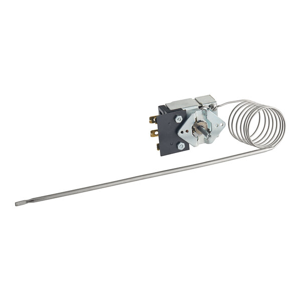 A Vulcan thermostat with a metal and black spiral spring.