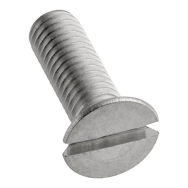 A close-up of a Berkel flat head screw.