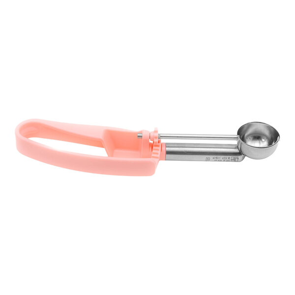 Vollrath 47379 Jacob's Pride® #60 Pink Extended Length Squeeze Handle Disher - 0.54 oz.