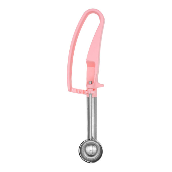 Vollrath 47379 Jacob's Pride® #60 Pink Extended Length Squeeze Handle Disher - 0.54 oz.